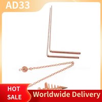 【A28I Copper Dowsing Rods Kit 3Pcs/Set Metal Detector Divining Rods+ Pendulum For Water Divining Witching Energy Healing