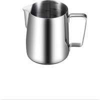 Milk Frothing Pitcher Stainless Steel Espresso Steaming Pitchers with Handle Milk Frother Cup for Kitchen Coffee Bar