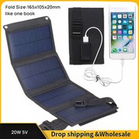 20W Foldable Portable Solar Panel Kit IP65 Waterproof Charger for Car Boat Caravan Camping Generator