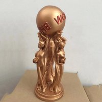 The World Is Your Statue Trophy for Office Home Decoration Birthday Graduation Ceremony Resin Statue Easy To Use