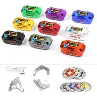 RPM Caliper Motorcycle Disc Rotor Brake Caliper 82mm Pitching Universal 200mm 220mm Disc Floating Rotor with Adapter Bracket
