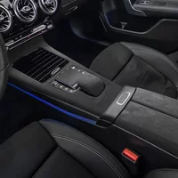 For Mercedes Benz A-Class CLA 2020 2021 2022 2023 2024 Car Interiors Alcantrara Overlay Gear Shift Cover Panel Armrest Box Lid