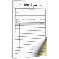 Bview Art 2-Part Carbonless Receipt Book - Duplicate Sales Order & Invoice Pad for Small Business SMB Use
