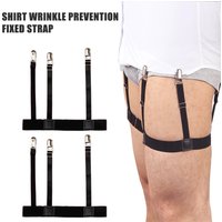 2pcs Unisex Shirt Stays Belt with Duckbill Cip Adjustable Extra Gripping Shirt Stays Keeps Shirt Tucked Keep Shirt Neat for Work