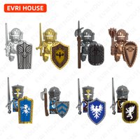 Medieval Knight Mini Action Figures Building Block Dolls Bricks Cothic Knights Assembly Assembly Toys for Children V1007