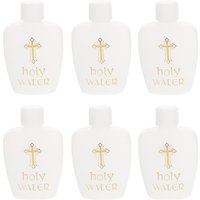 6Pcs Plastic Holy Water Bottles Church Holy Water Bottles Easter Cross Holy Water Bottle Baptism For Baptism And Exorcism