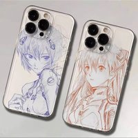 Hand Drawn Graffiti Anime Girl Phone Case For iPhone 17 Air 16e 16 ProMax 15 14 Plus 13 12 11 Pro Shockproof Silicone Back Cover