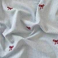 Checkered Bow Summer Women's Dresses Fabric DIY Curtains Pillowcase Handmade Lightweight Versatile Fashion Clothing Fabric