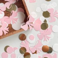 Birthday Party Confetti Decoration Paper Scraps Pink Bow Tie Girl Birthday Party Desktop Throwing Paper Scraps Decoration
