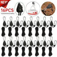 1/2/4/6/8/10/12/14/16pcs Rope Pulley 1/8 Lift Pulley Lifting Pulley Hook Canoe Boat Bow Stern Rope Sky Curtain Tent for Camping