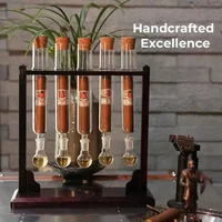 Plastic Cigar Tubes Humidor Set Cigar Flavor Infuser Ball Base & Wooden Plug Cigar Incense Plastic Tube Set