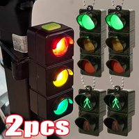 Fashion Simulation Traffic Light Keychain for Women Men Funny Traffic Signal Keyring Bag Pendant Couple Keychains Friend Gifts