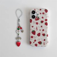 Strawberry Polka Dots Phone Case for Samsung Galaxy A37 A57 A17 A07 A56 A36 A26 A73 A55 A54 A53 A52 A34 A33 A23 A14 A13 5G Cover