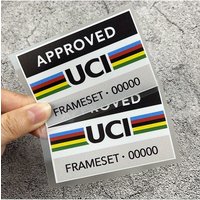 AliExpress 2 pieces International Cycling Union UCI certified sticker bicycle frame waterproof sunscreen cycling decorative decal