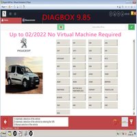 DIAGBOX 9.85 Car Diagnostic Tool for Citroen Peugeot Up to 02/2022 No Virtual Machine Required Compatible with Windows OS