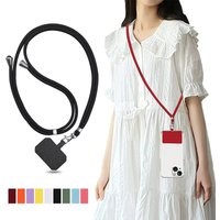 Universal Mobile Crossbody Strap With Adjustable Nylon Neck Strap Anti-Drop Lanyard Neck Rope With Phone Patch For iPhone Xiaomi