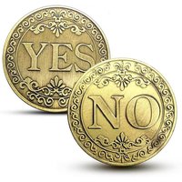 YES NO Challenge Lucky Coin Fidget Toys Anxiety ADHD Perfect for Flipping Decision Making Adults Teens Commemorative Gift