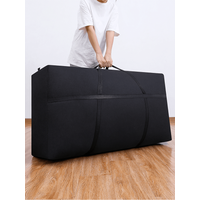 1PC Black Oxford cloth moving bag, luggage storage bag, suitable for home classified storage and travel moving packaging