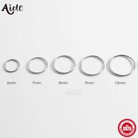 Aide 925 Sterling Silver Minimalist Small Clicker Hoop Earrings Multi Size 6-10mm Stackable Cartilage Nose Ring Piercing Jewelry