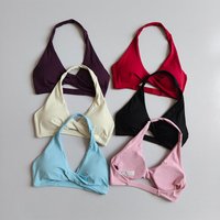 Sexy Halter Neck Yoga Bra Crop Gym Top Quick-Drying Fitness Vest Professional Training Running Tights Suit Beautiful Back Design