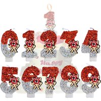 2026 years Stranger Eleven Robin Steve Dustin Candles 0-9 Number Cake Decoration Birthday Party Cake Topper Kids Gifts Supplies