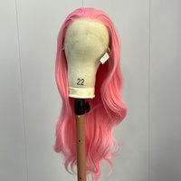 13x4 Lace Front Wig Pastel Pink Wig Synthetic Heat Resistant Fiber Wig Glueless Wigs Natural Looking Light Pink Lace Front Wig