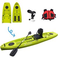 LSF Novel 3.3Meter 11FT Split Sit on Top Kayak Portable Modular Kayak Single Paddler for Recreation and Fishing