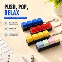 Innovative Anxiety Release Fidget Press Toy Hanging Key Ring Funny Emotion Release Tool Simulated Keypad Plaything Present