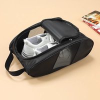 SU Portable Golf Shoe Bag Oxford Cloth Shoe Carrier Bags Breathable Lightweight Golf Handbag Dustproof Football Tennis Shoe Bag