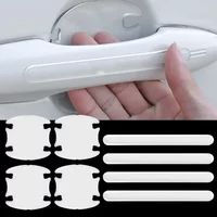 4/8pcs Transparent Car Sticker Protector Cars Doors Scratch Door Handle Sticker Rearview Mirror Protection Strip Auto Accessory