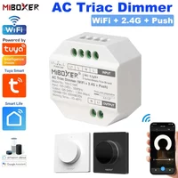 Miboxer Tuya WiFi AC Triac Dimmer 2.4G Push Dimming RF Rotating Panel Remote Voice Control For Alexa Google Home Smart Life APP