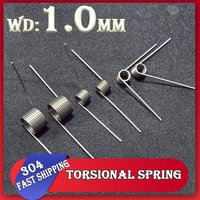 304 Stainless Steel Torsion Spring 60° 90° 120° 180° Rotating Spring V-shaped Reset Torsion Spring 3 turns/6 turns/9 turns 5pcs