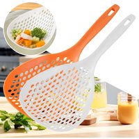 1Pcs Household Kitchen Tool Food Straining Spoon New Skimmer Anti-scald Plastic Spoon Cooking Spatula Large Colander Strainer