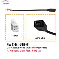 Car Android Head Unit Cable 4 6 Pin Mini USB Socket Wiring Harness Connector Adapter for Nissan GM Fiat Ford