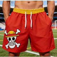 2026 Bandai ONE PIECE Luffy Men's Performance Gym Shorts Summer Quick-dry Comfy Lightweight Beach Shorts Breathable Y2k Casual