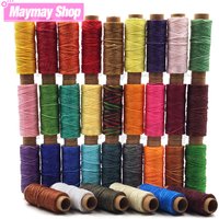 150D 0.8mm Thickness Flat Waxed Cord Waxed Thread Hand Stitching Thread Flat Waxed Sewing Line 12/30/50M For Leathercraft DIY