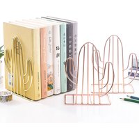 1 Pair Iron Love Shaped Book Stand Study Accessories Book Storage Rack Holder Bookends for Office Home School Organizer Supplies