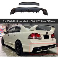 For 2006 2007 2008 2009 2010 2011 Honda 8th Civic FD2 Car Rear Bumper Lower Diffuser Lip Spoiler Splitter Body Kit