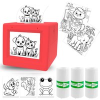 AI mini printer, portable thermal inkless AI voice sticker printer, can be used to print pictures, photos, notes, lists, DIY, gi