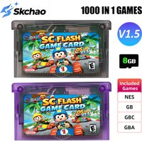 NEW SCFW V1.5 GBA FlashCard Mini SC Card 1000 in 1 For GBA GBC GB NES Games With 8GB Card for SP GBM NDS NDSL Console Accessorie