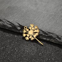5Pcs/Lot Plant Dandelion Pendant Charm To Make Jewelry Girl Trinket Diy Stainless Steel Pendant Charms Bracelet Earrings