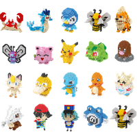 Pokemon 81 Style Pokemon Blocks Building Blocks Kawaii Cartoon Picachu Animal Mini Model Education Game Graphics Pokemon Toys