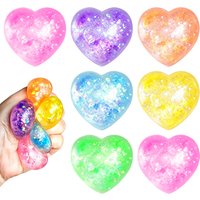 Heart Shaped Fidget Squeeze Toy for Kids Cute Colorful Maltose Texture Slow Rise Pressure Relief Sensory Toy Perfect for Parties