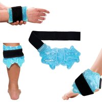 Hot Cold Gel Ankle Ice Pack Microwaveable Reusable Sports Foot Ice Pack Compression Support Adjustable Brace Gel Ankle Wrap