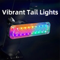 AliExpress NONE RGB Vibrant Bike Tail Light 750mAh Memory Mode Rainbow LED Rear Warning Light USB Charging Safe Night Cycling