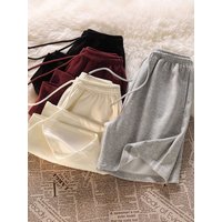 Women High Waist Solid Color Sports Shorts Summer Loose Casual Trendy Slim Fit 3 Inch Hot Pants