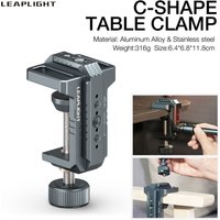 LEAPLIGHT Photography C Clamp Aluminum Table C-clamp with 1/4" NATO Desktop Camera Mount for Magic Arm Video Camera Light Stand