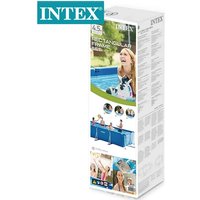 2025 New Outdoor INTEX 28273 450 * 220 * 84CM Stock Hot Selling Rectangle Large Blue Family Fun Frame Floor Steel Swimming Pool