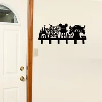 Metal Key Hooks Wall Mount, Ferris Wheel Carousel Design, Stylish Home Office Decor with Easy Installation