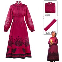 Hot Movie Encanto Cosplay Costume Mirabel Grandma Abuela Alma Dress Belt Women Girls Clothes Party Halloween Carnival Props